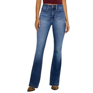 Good American Good Curve Super High-Rise Bootcut Denim Jeans. New NWT W31 L33.5
